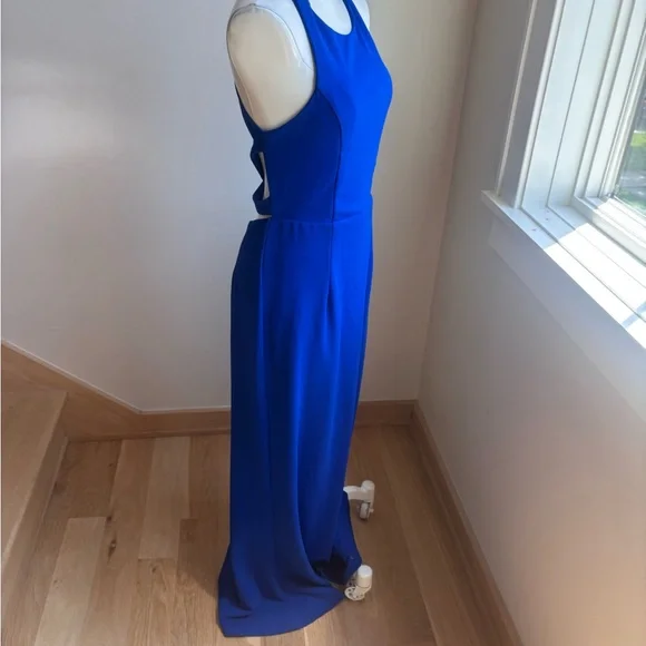 Lulus Straight To The Heart Royal Blue Backless Maxi Dress / cut out back - Picture 8 of 10